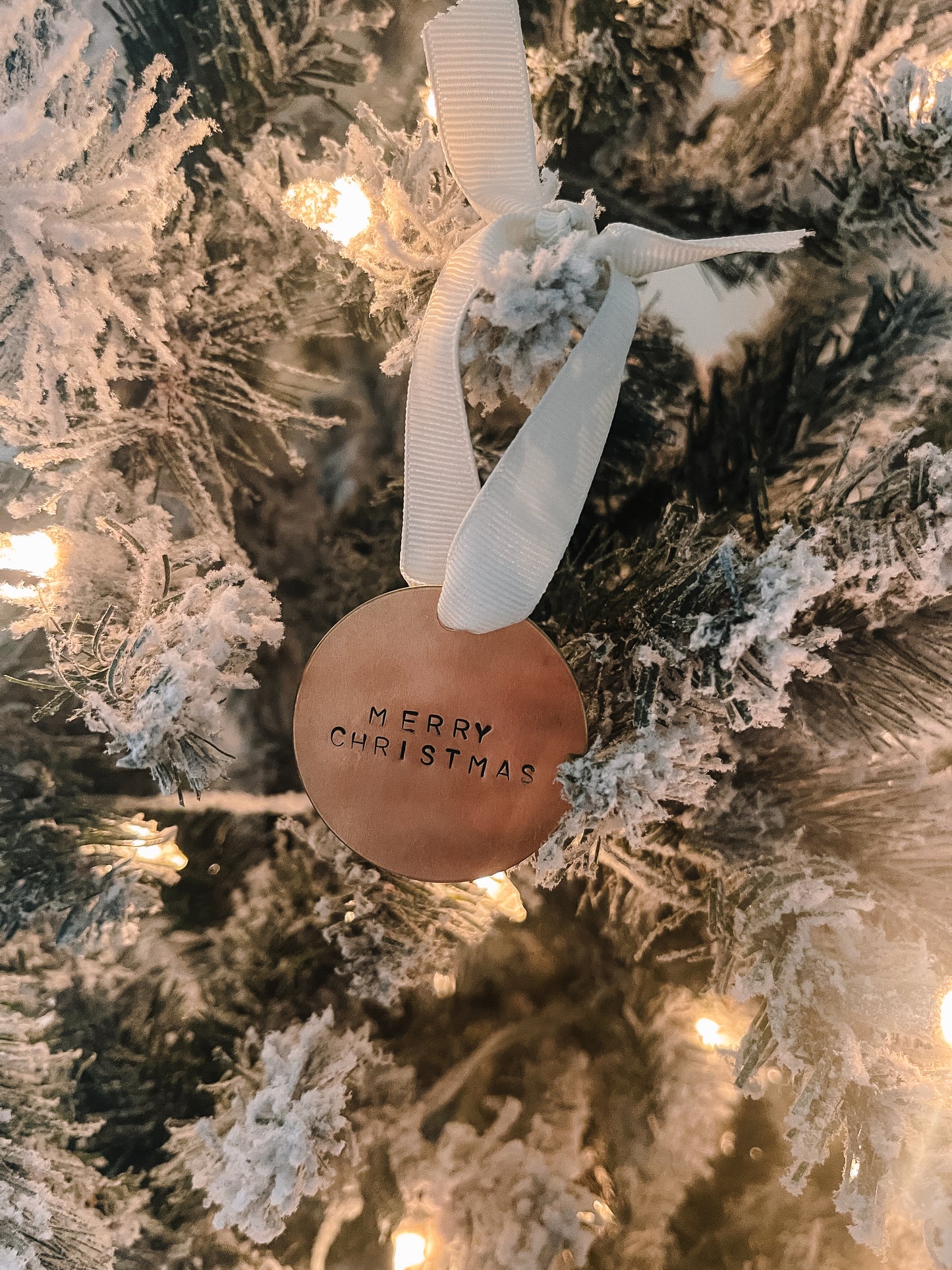 Hand Stamped Brass Ornament