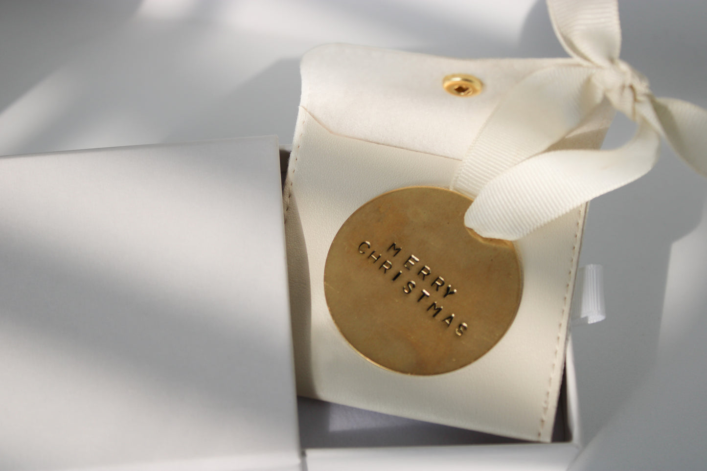 Hand Stamped Brass Ornament